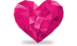 Pink Crystal heart