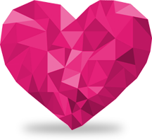 Pink Crystal heart