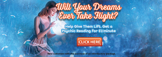 Will your dreams take flight? Free psychic reading.  New customers with the purchase of an introductory package. Click Here